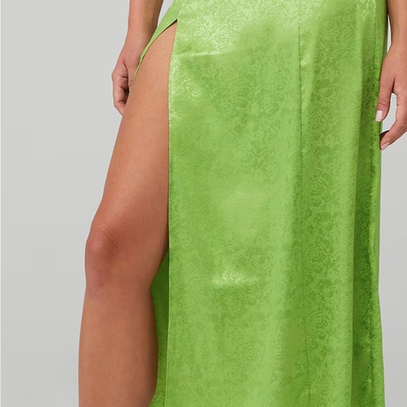 Ronny Kobo Collection Green Maxi Pencil Skirt with slit - Picture 4 of 10